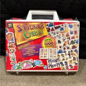 Vintage AMAV Sticker Chest Over 1000 Count ultragloss neon Factory Sealed Rare